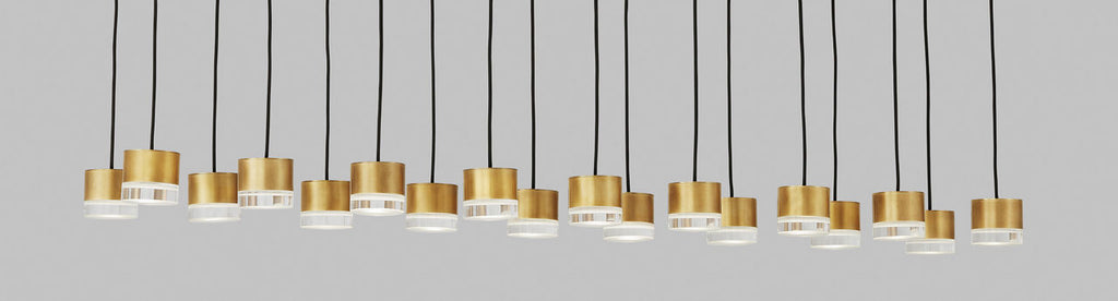 Gable 18 Light Chandelier 18 Light Natural Brass 3000K 90 CRI integrated led 90 cri 3000k