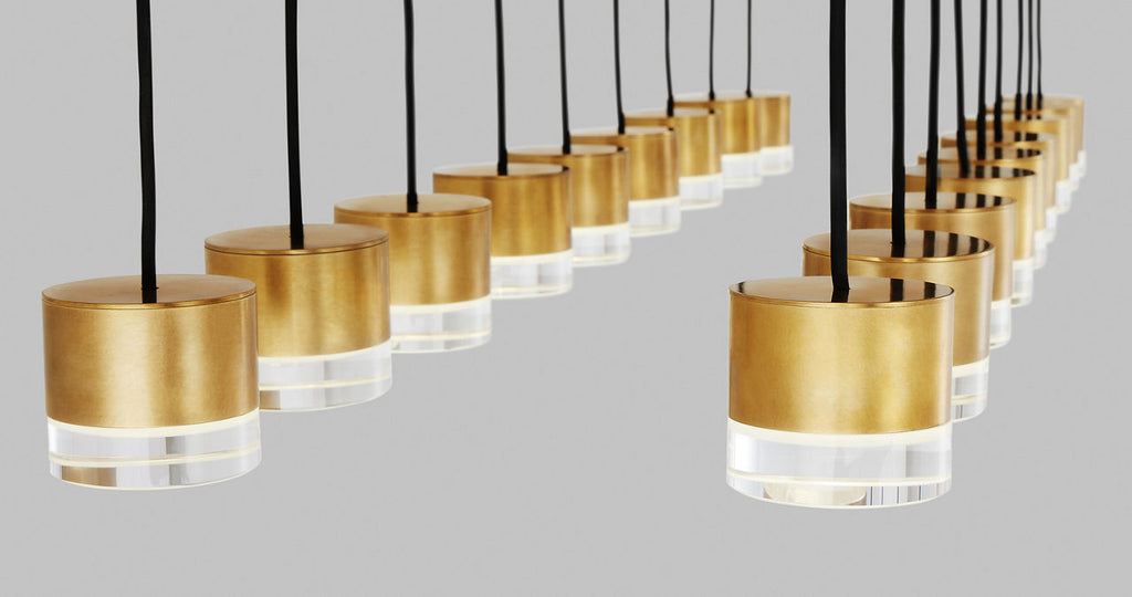 Gable 18 Light Chandelier 18 Light Natural Brass 3000K 90 CRI integrated led 90 cri 3000k