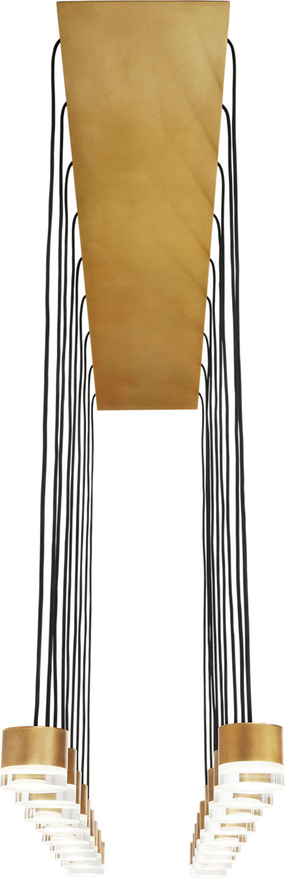 Gable 18 Light Chandelier 18 Light Natural Brass 3000K 90 CRI integrated led 90 cri 3000k