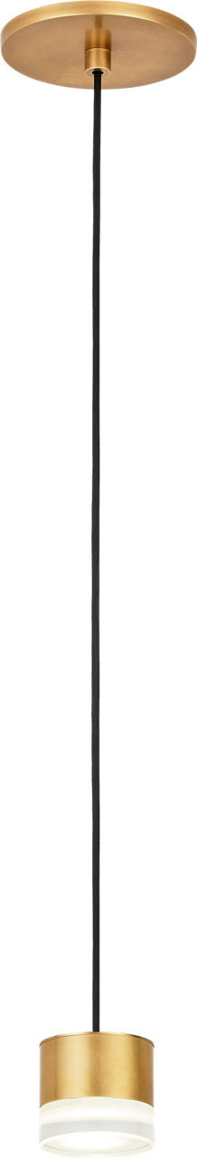 Gable 1 Light Pendant 1 Light Natural Brass 3000K 90 CRI integrated led 90 cri 3000k 120v-277v unv