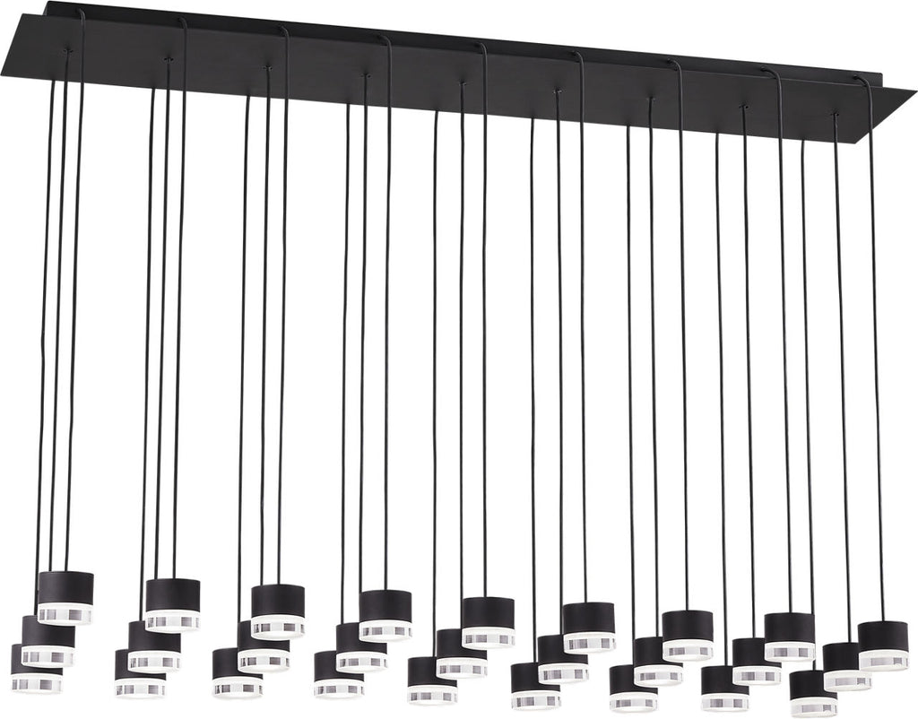Gable 27 Light Chandelier 27 Light Nightshade Black 3000K 90 CRI integrated led 90 cri 3000k