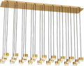 Gable 27 Light Chandelier Natural Brass Integrated LED 3000K 90 CRI 120V