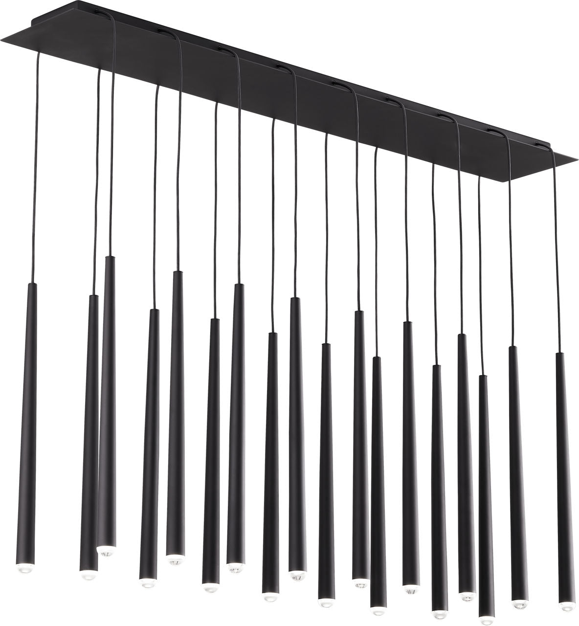Pylon 18 Light Chandelier Nightshade Black Integrated LED 3000K 90 CRI 120V