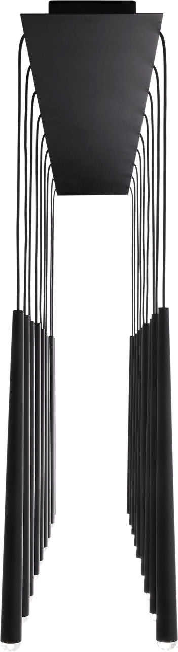 Pylon 18 Light Chandelier Nightshade Black Integrated LED 3000K 90 CRI 120V