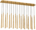 Pylon 18 Light Chandelier Natural Brass Integrated LED 3000K 90 CRI 277V