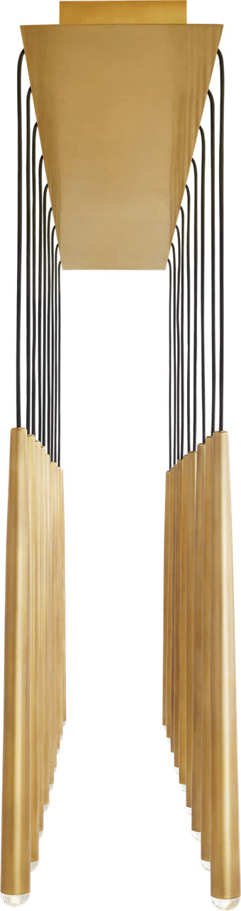 Pylon 18 Light Chandelier 18 Light Natural Brass 3000K 90 CRI integrated led 90 cri 3000k 120V