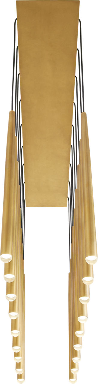 Pylon 18 Light Chandelier 18 Light Natural Brass 3000K 90 CRI integrated led 90 cri 3000k 120V