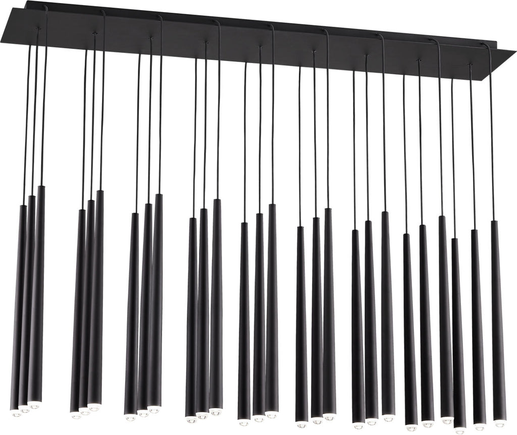 Pylon 27 Light Chandelier Nightshade Black Integrated LED 3000K 90 CRI 277V