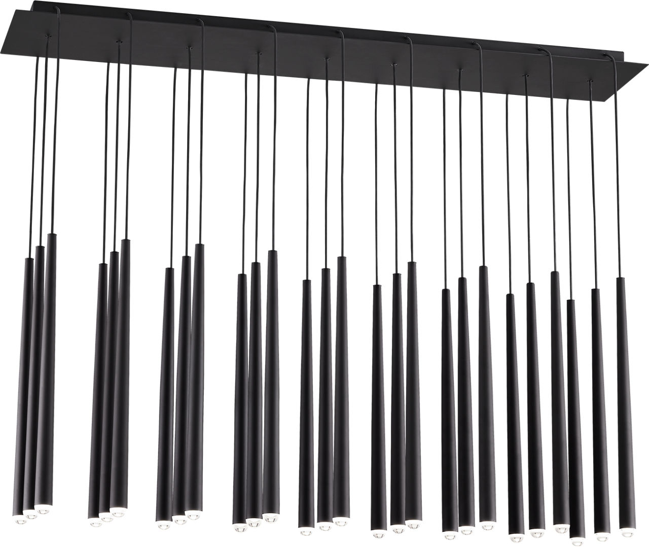 Pylon 27 Light Chandelier Nightshade Black Integrated LED 3000K 90 CRI 277V