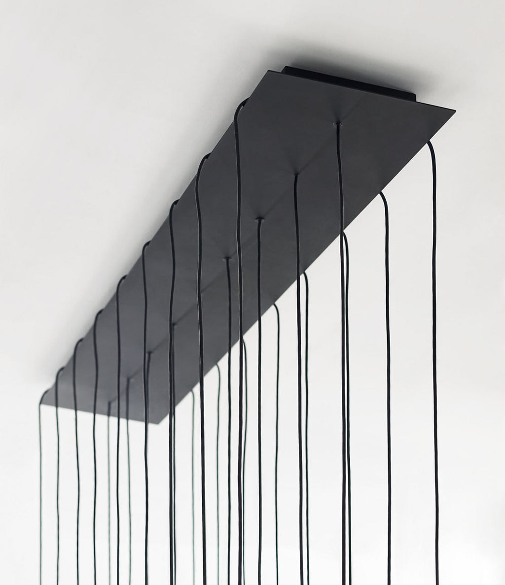 Pylon 27 Light Chandelier 27 Light Nightshade Black 3000K 90 CRI integrated led 90 cri 3000k 120V