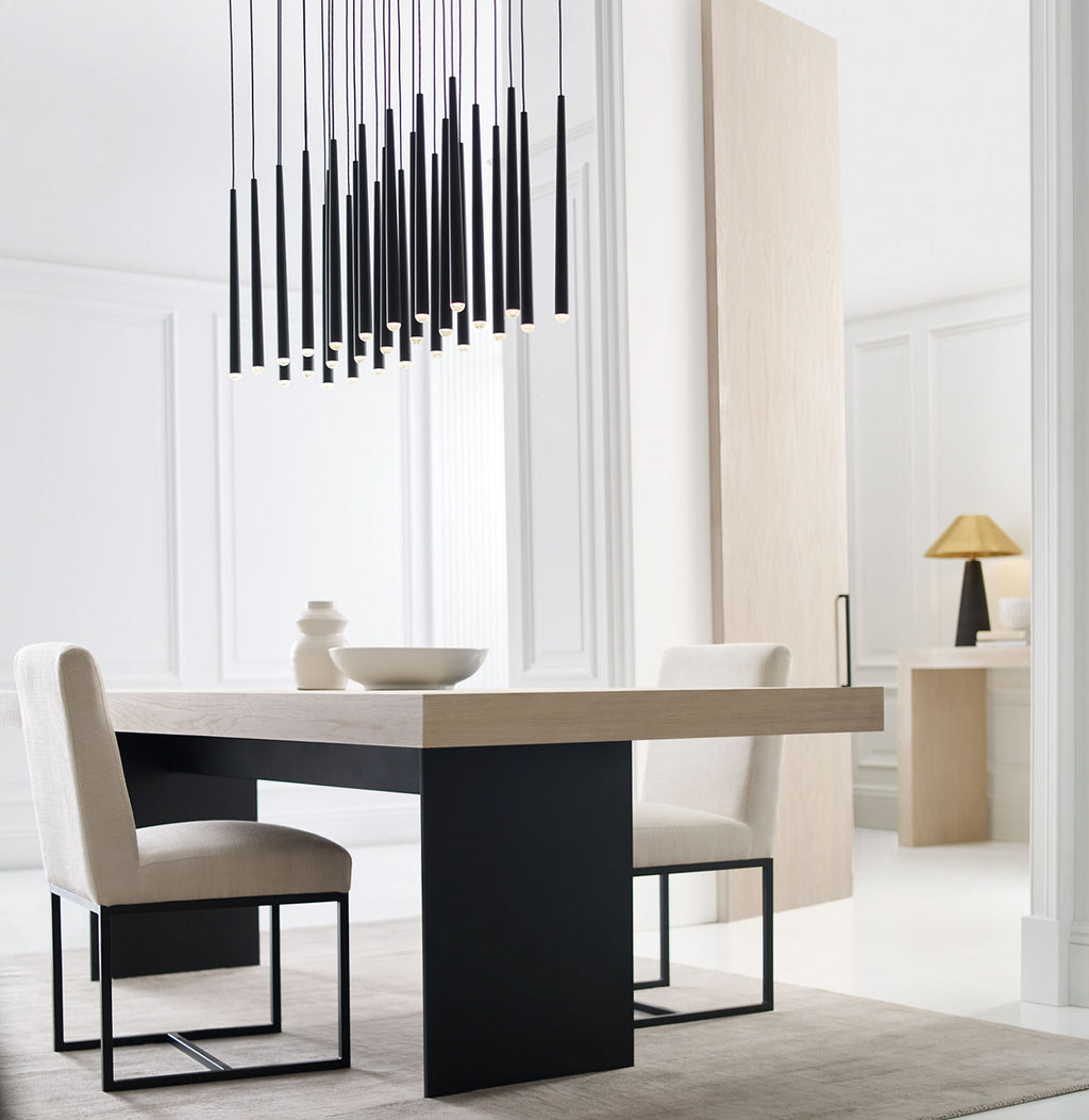 Pylon 27 Light Chandelier Nightshade Black Integrated LED 3000K 90 CRI 277V