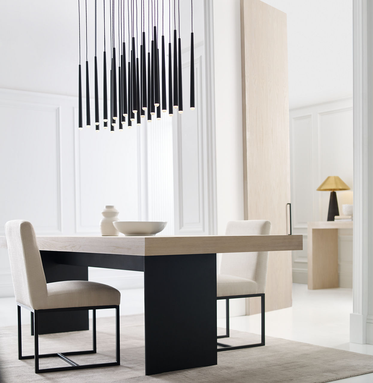 Pylon 27 Light Chandelier Nightshade Black Integrated LED 3000K 90 CRI 277V