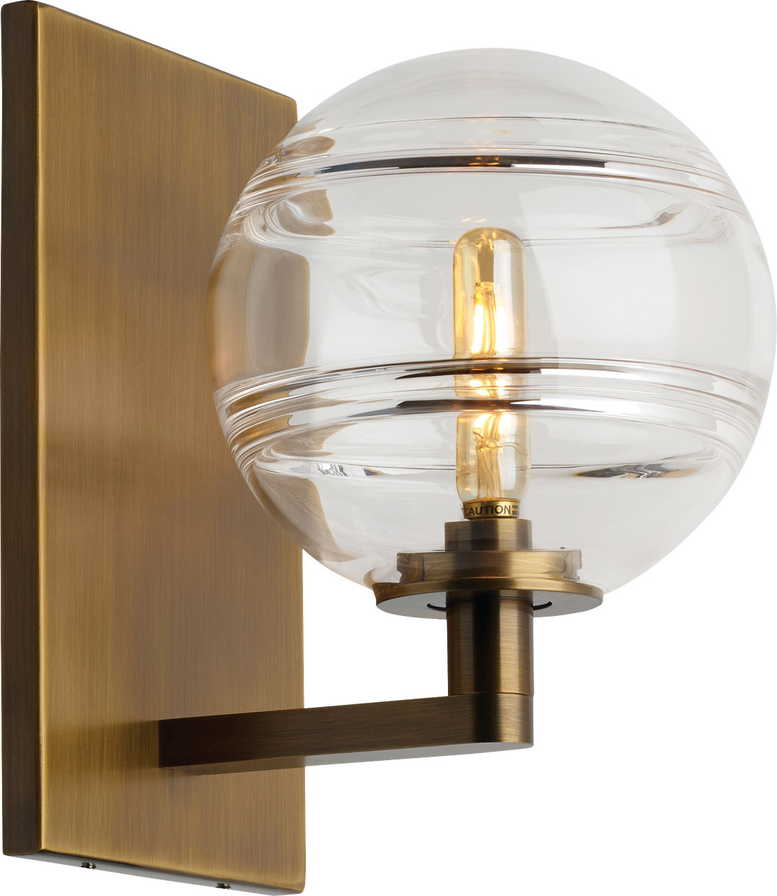 Sedona Wall Clear Aged Brass Bulb Not Included