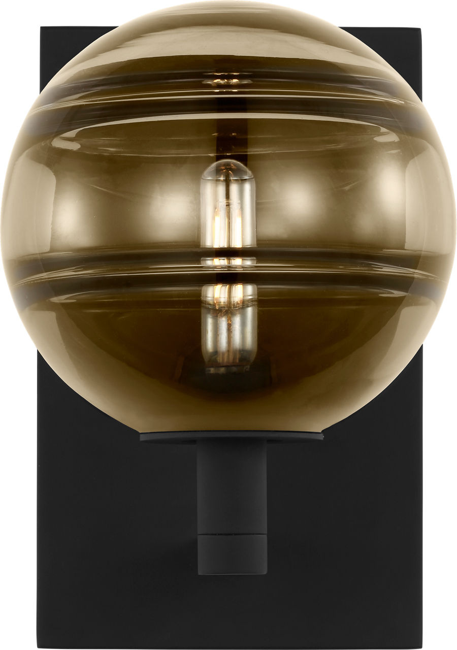 Sedona Wall Transparent Smoke Nightshade Black Bulb Not Included