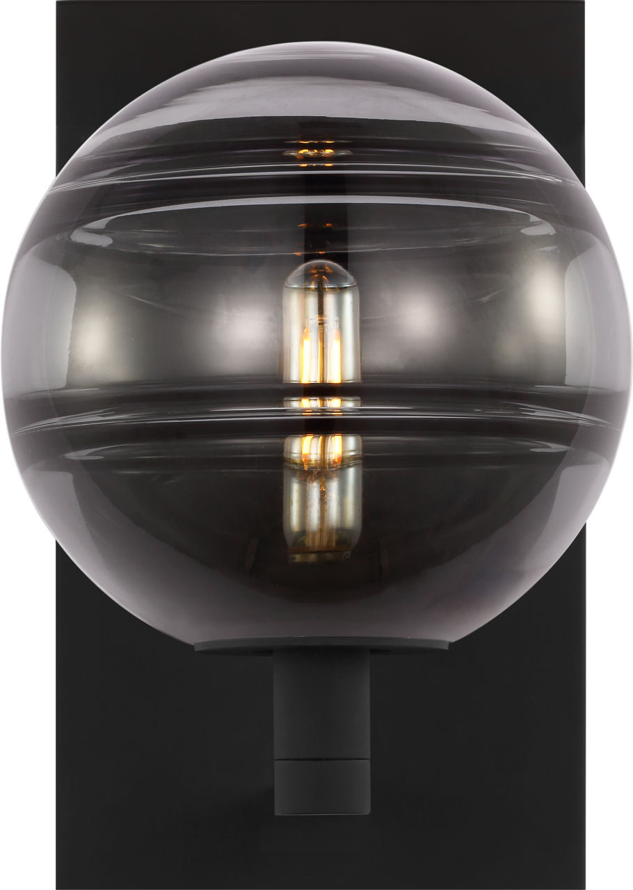 Sedona Wall Transparent Smoke Nightshade Black Bulb Not Included