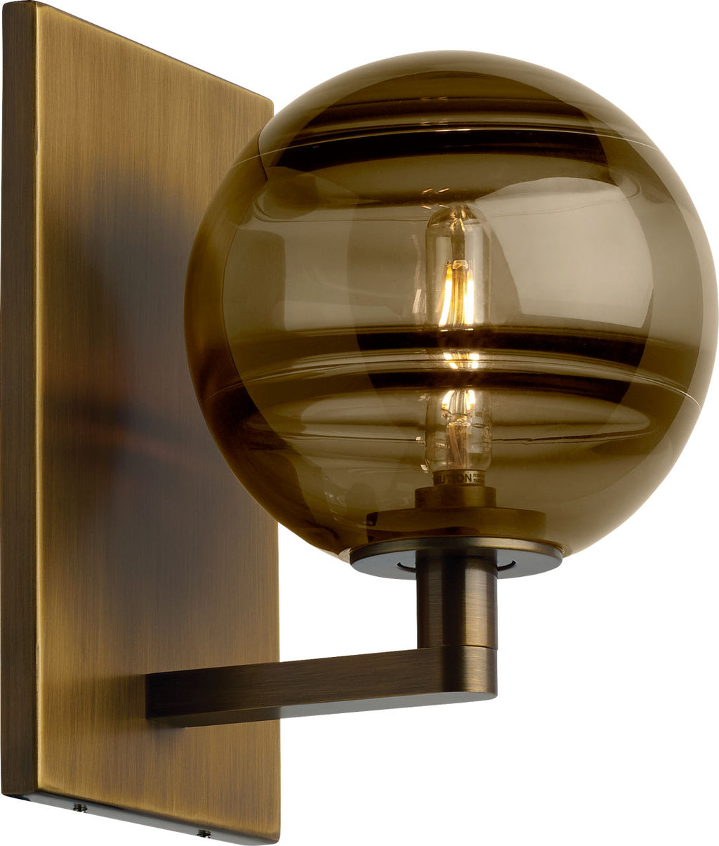 Sedona Wall Transparent Smoke Aged Brass T6 LED 2700K 90 CRI 120V