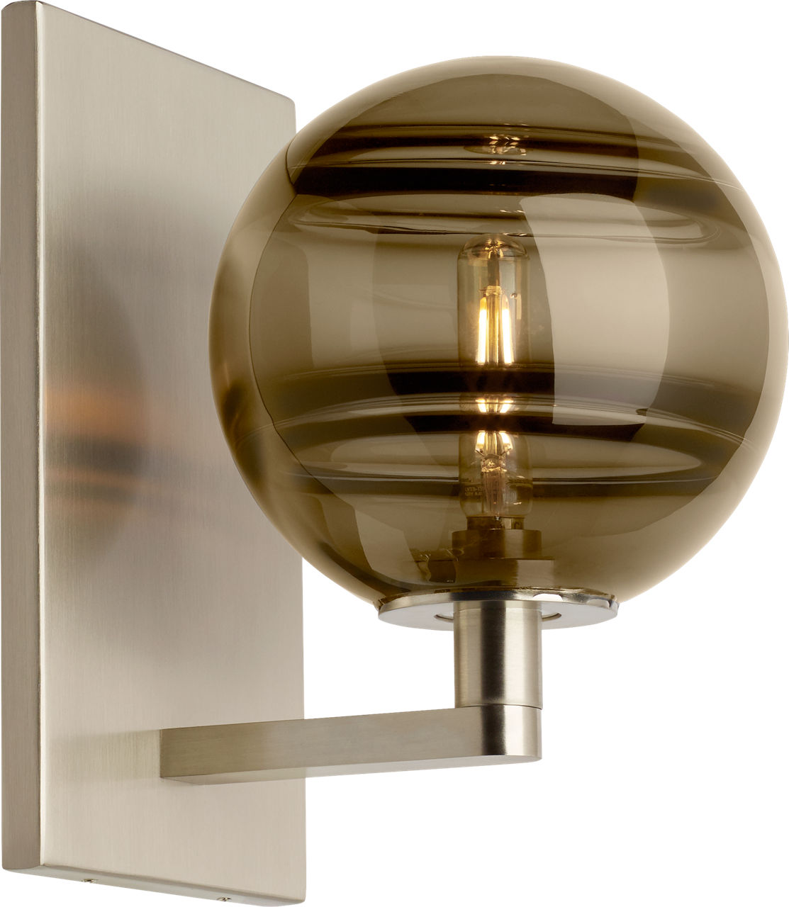 Sedona Wall Transparent Smoke Satin Nickel 2700K 90 CRI t6 led 90 cri 2700k 120v