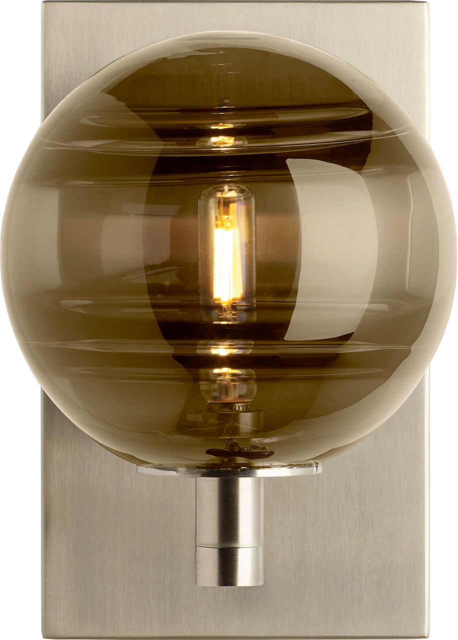 Sedona Wall Transparent Smoke Satin Nickel 2700K 90 CRI t6 led 90 cri 2700k 120v