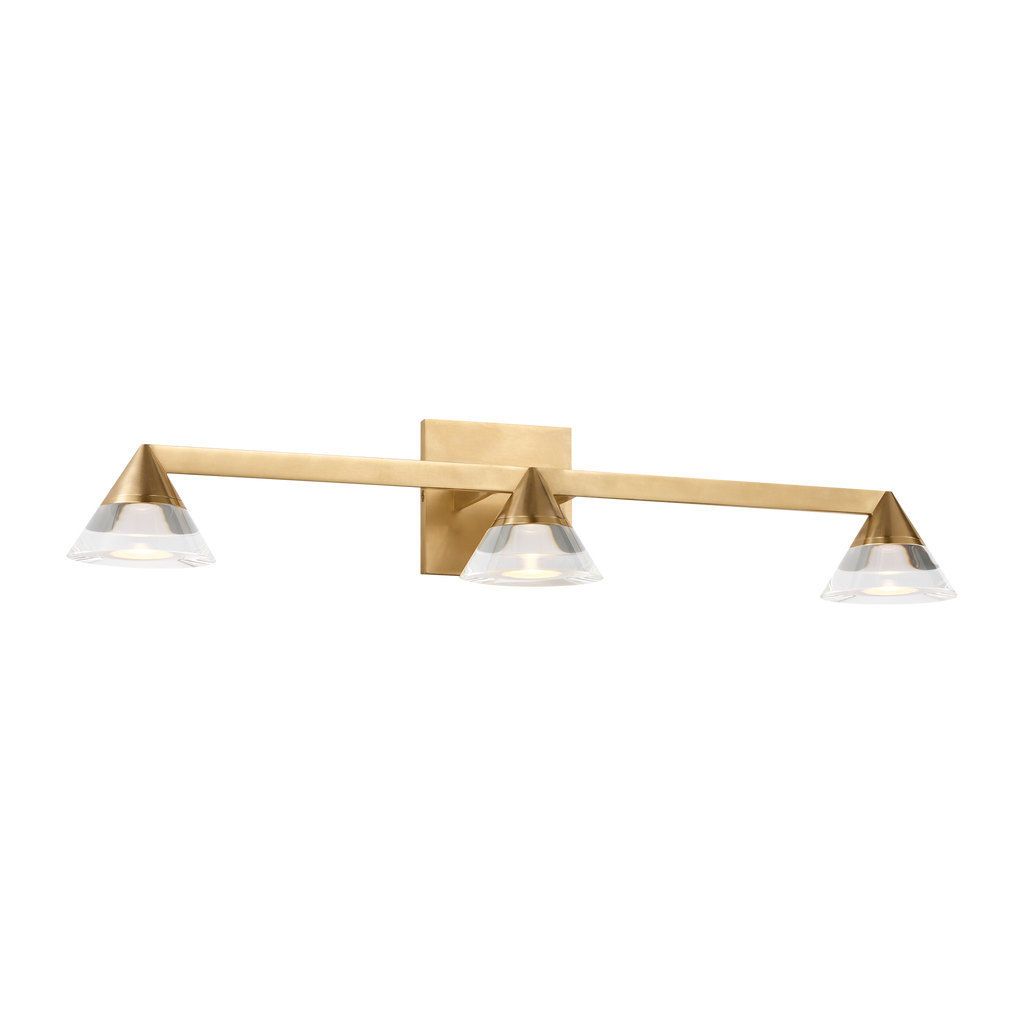 Midrand Crystal 26 Vanity hand-rubbed antique brass 2700K 90 CRI
