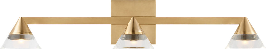 Midrand Crystal 26 Vanity hand-rubbed antique brass 2700K 90 CRI