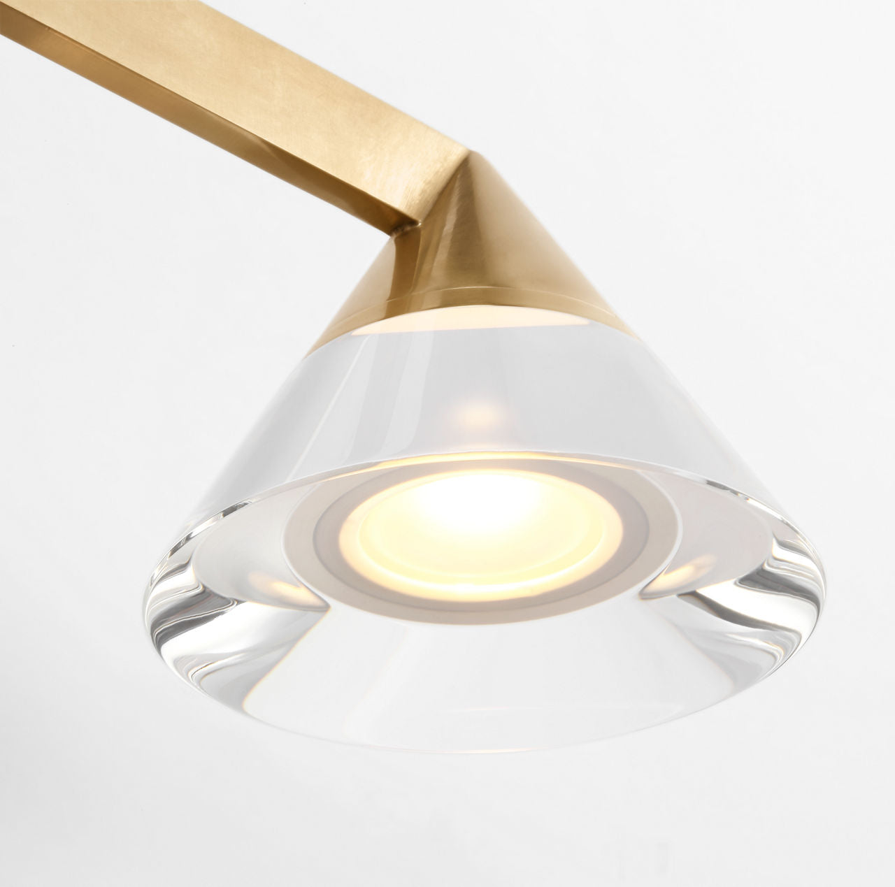 Midrand Crystal 15 Vanity hand-rubbed antique brass 2700K 90 CRI