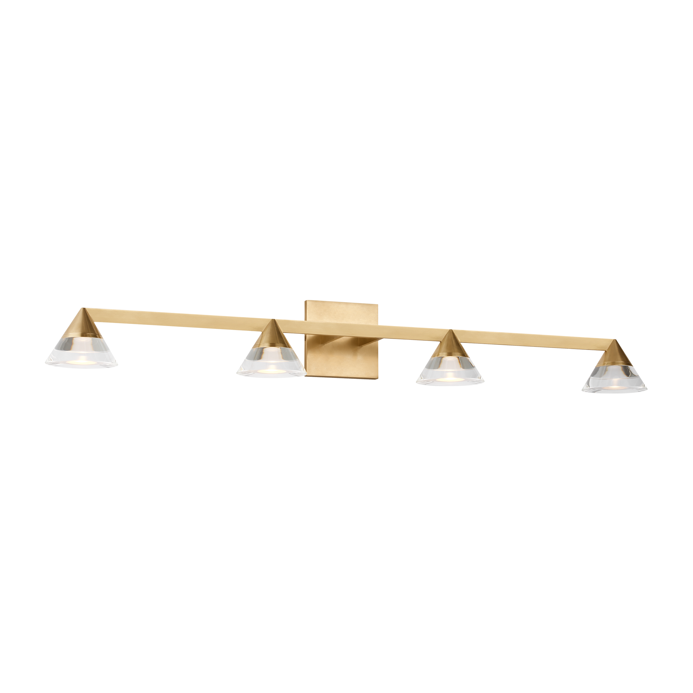 Midrand Crystal 36 Vanity hand-rubbed antique brass 2700K 90 CRI
