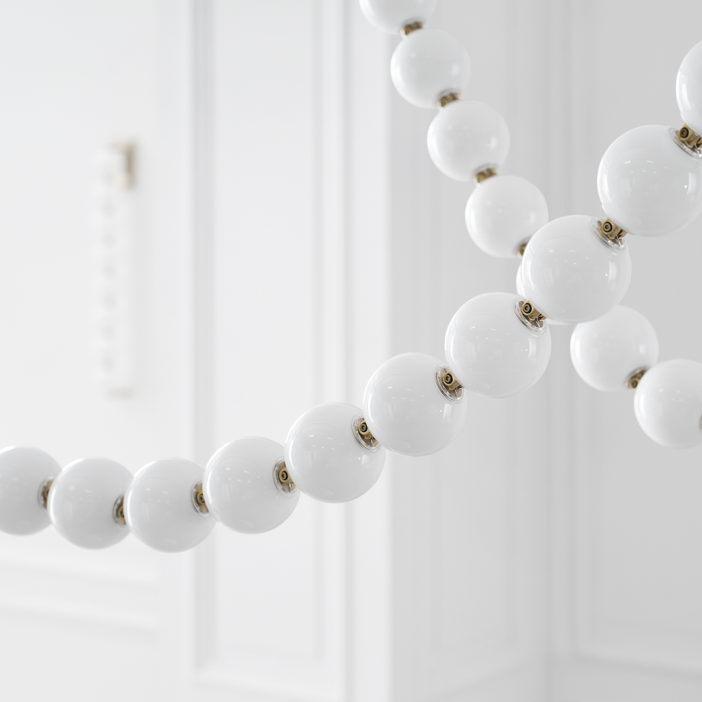 Perle 240 Chandelier | Natural Brass 2700K Remote 120V