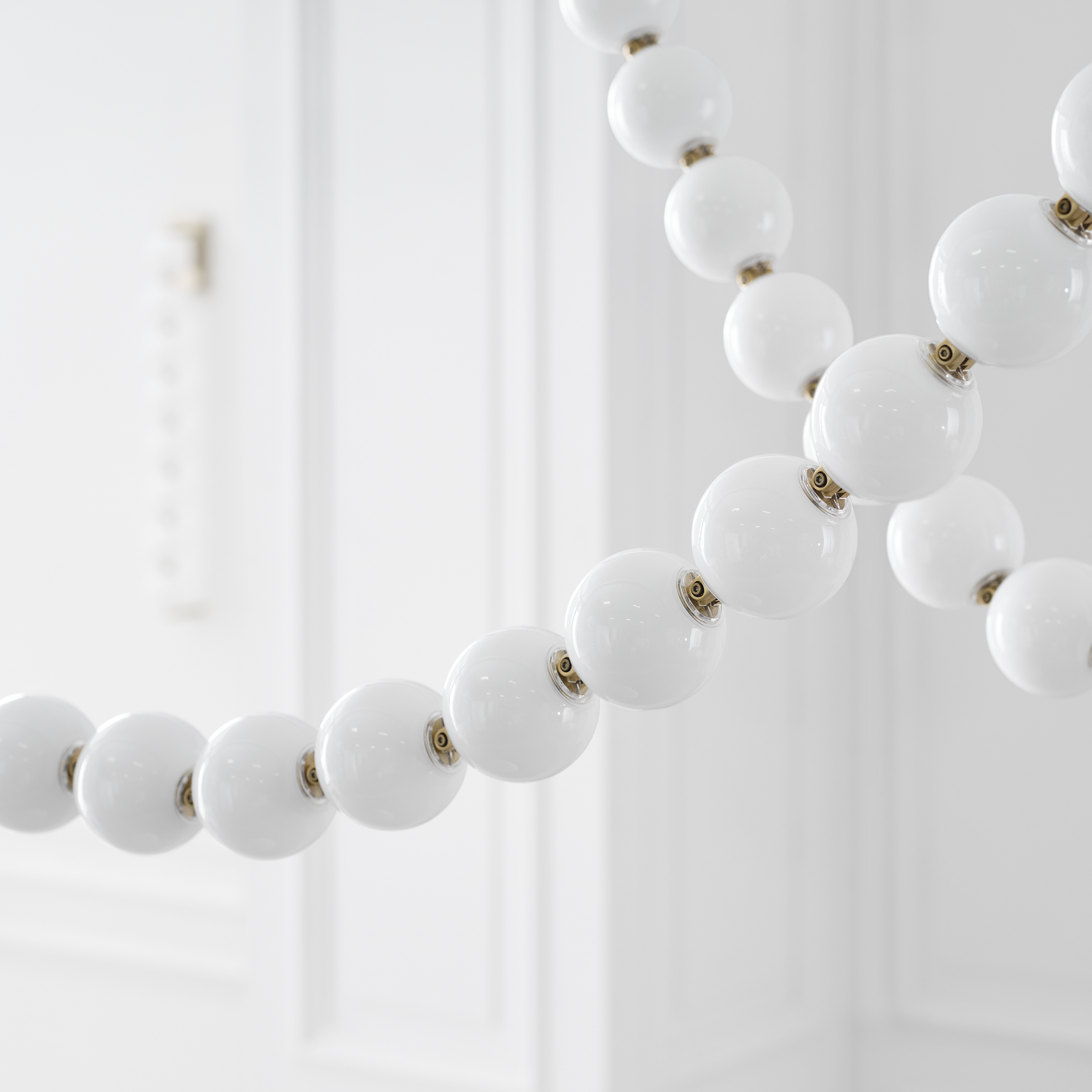 Perle 240 Chandelier | Natural Brass 2700K Remote 120V