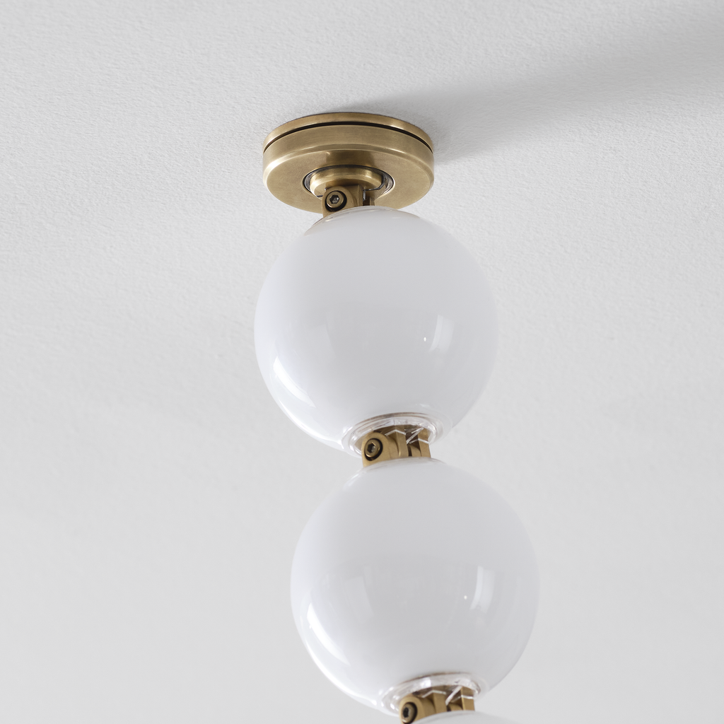 Perle 240 Chandelier | Natural Brass 2700K Remote 120V