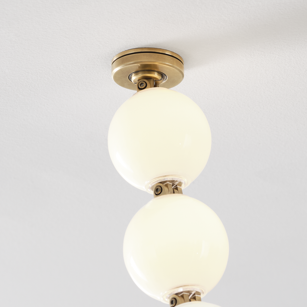 Perle 240 Chandelier | Natural Brass 2700K Remote 120V