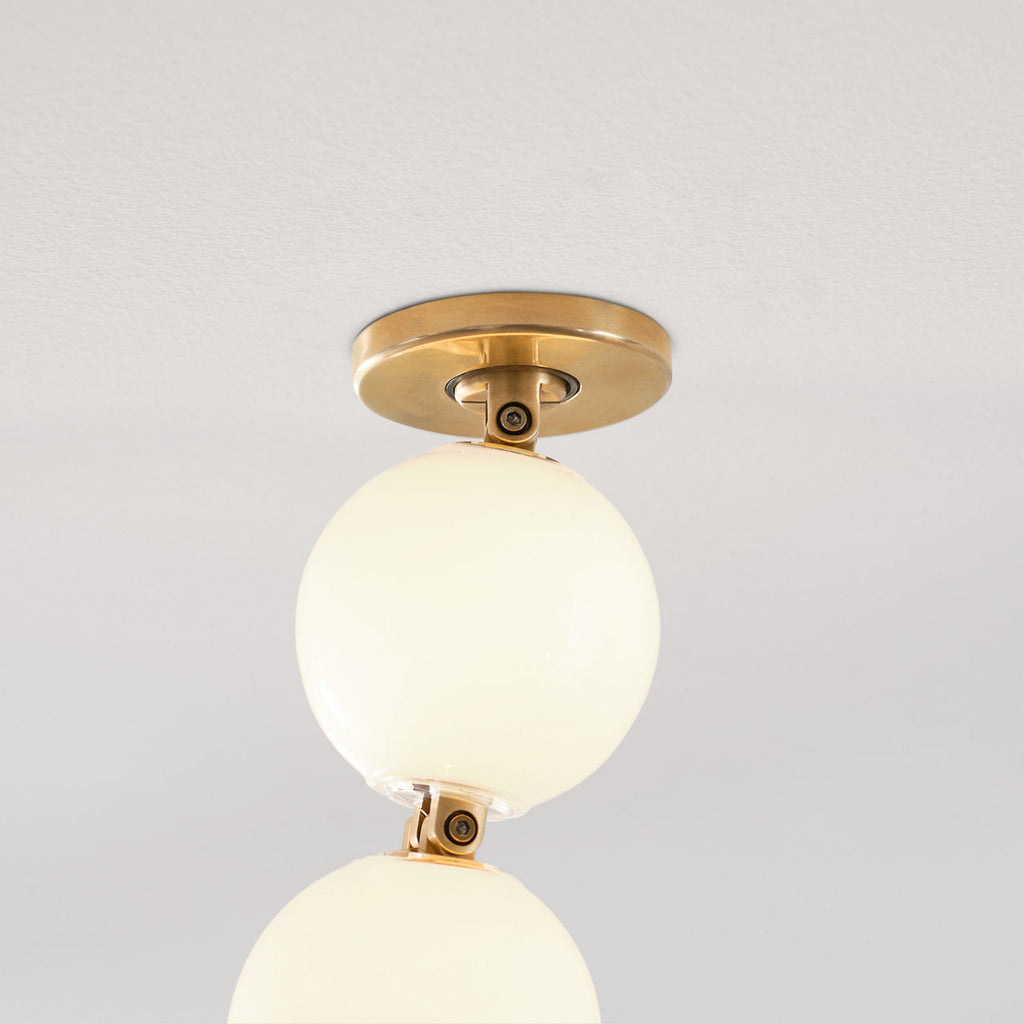 Perle 240 Chandelier | Natural Brass 2700K Remote 120V