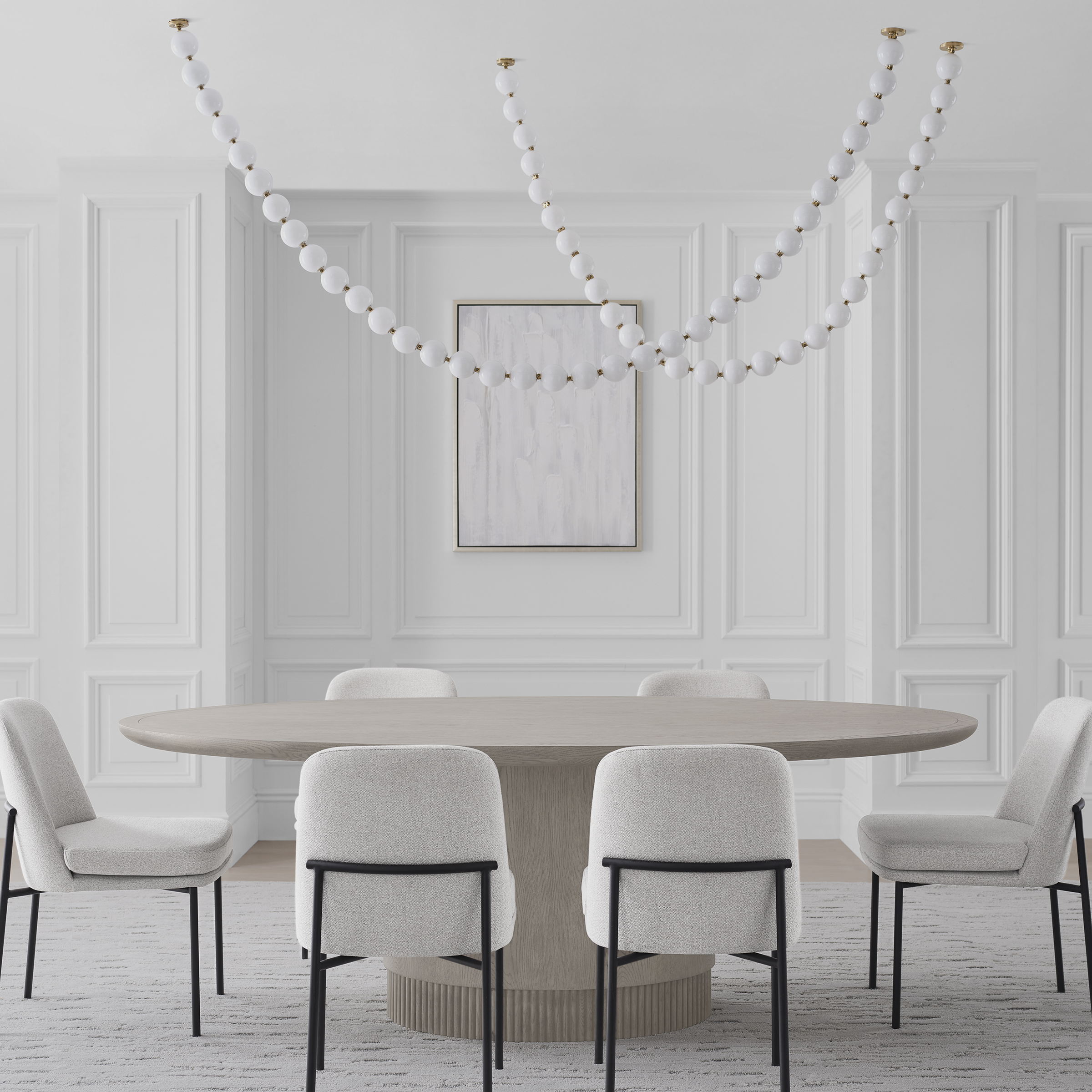 Perle 240 Chandelier | Natural Brass 2700K Remote 120V