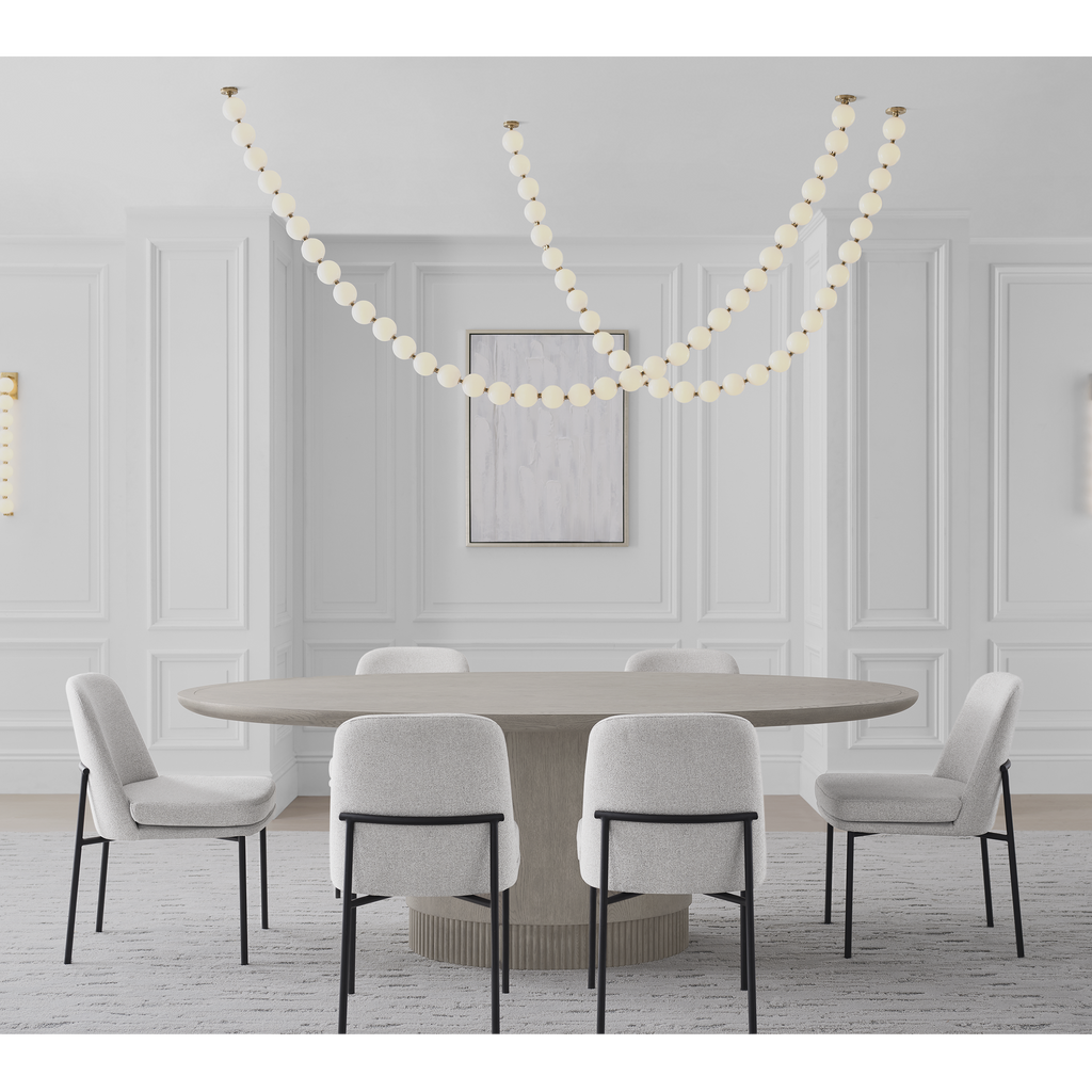 Perle 240 Chandelier | Natural Brass 2700K Remote 120V