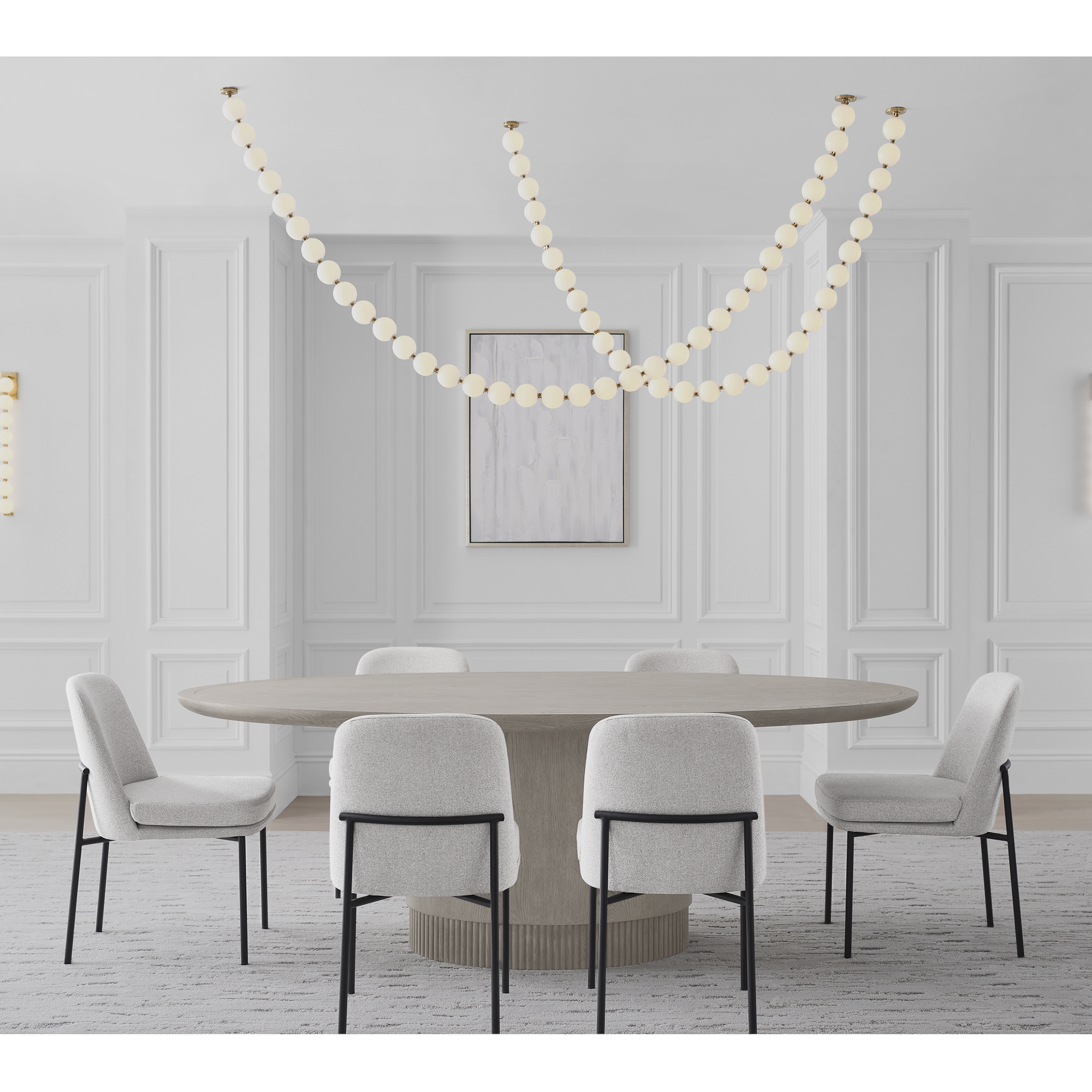 Perle 240 Chandelier | Natural Brass 2700K Remote 120V