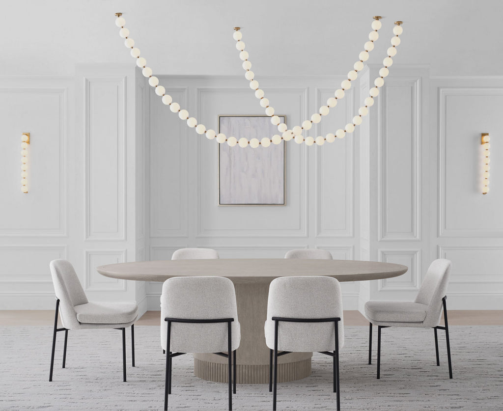 Perle 240 Chandelier | Natural Brass 3000K Remote 120V