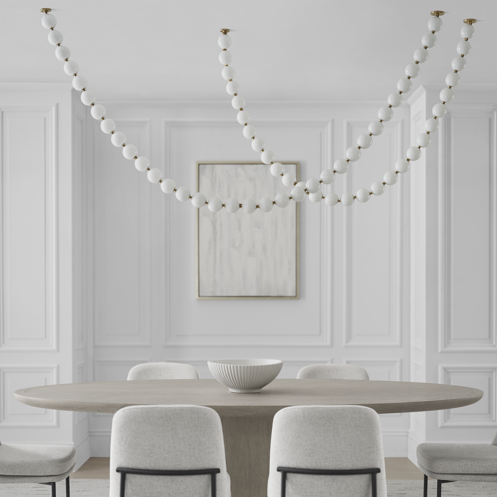 Perle 240 Chandelier | Natural Brass 2700K Remote 120V