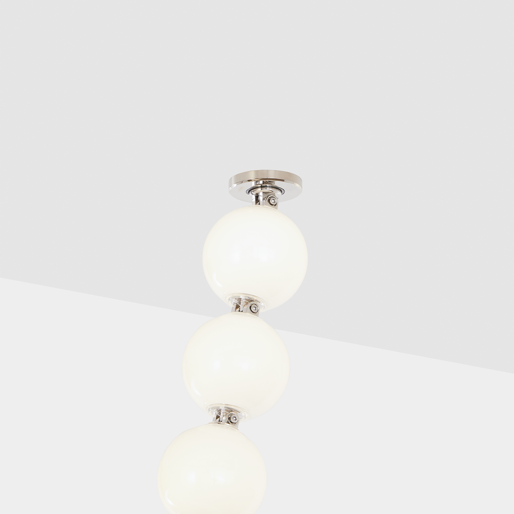 Perle 240 Chandelier | Polished Nickel 2700K Remote 120V