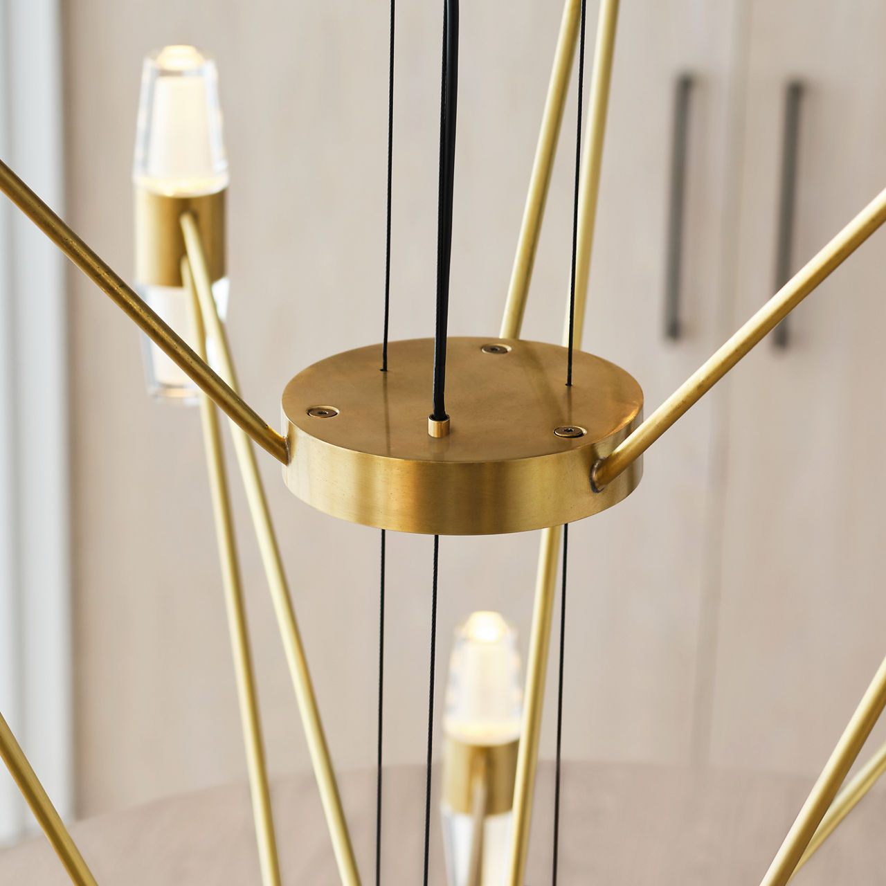 Lassell Three Tier Tall X-Large Chandelier | Natural Brass 2700K 120V
