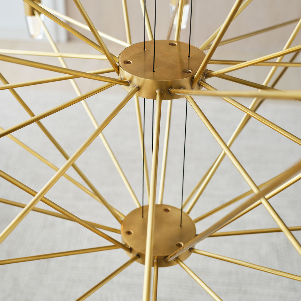 Lassell Three Tier Tall X-Large Chandelier | Natural Brass 2700K 120V