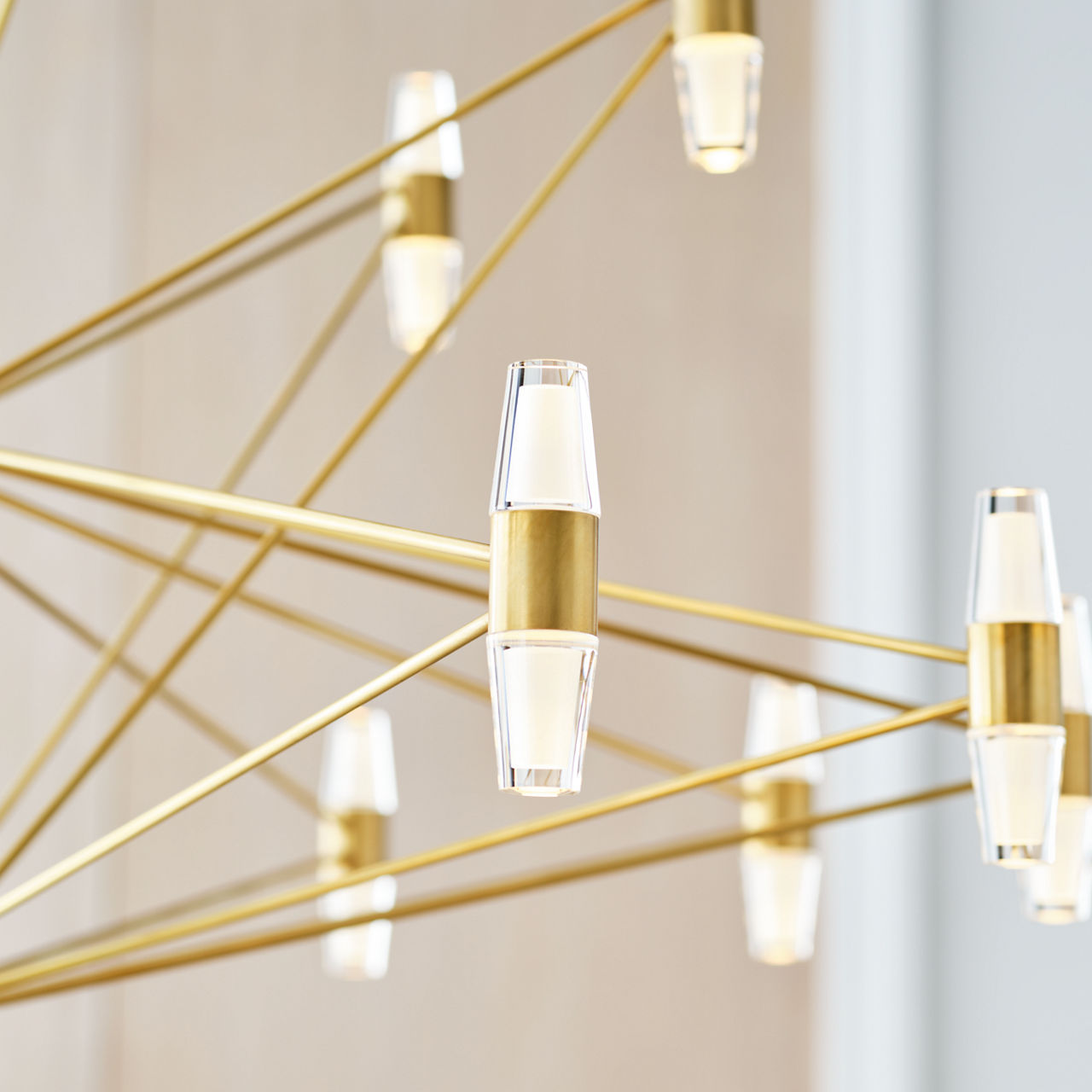 Lassell Three Tier Tall X-Large Chandelier | Natural Brass 2700K 120V