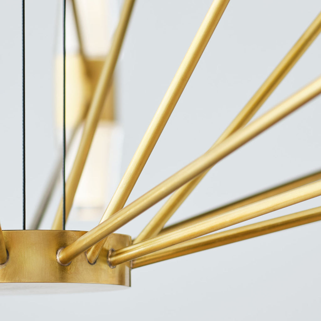 Lassell Three Tier Tall X-Large Chandelier | Natural Brass 2700K 120V