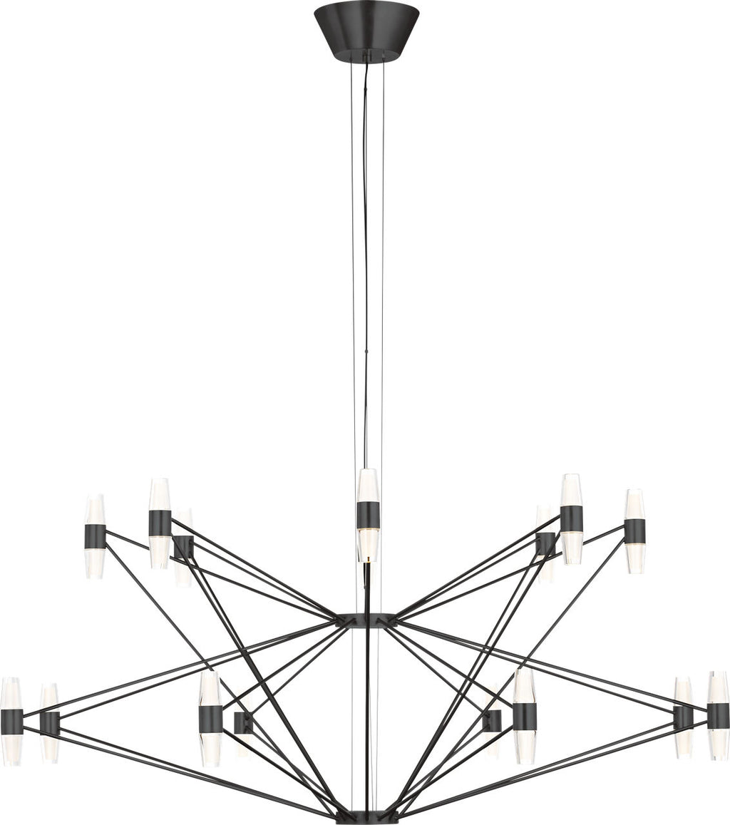 Lassell Two Tier X-Large Chandelier | Dark Bronze 2700K 120V