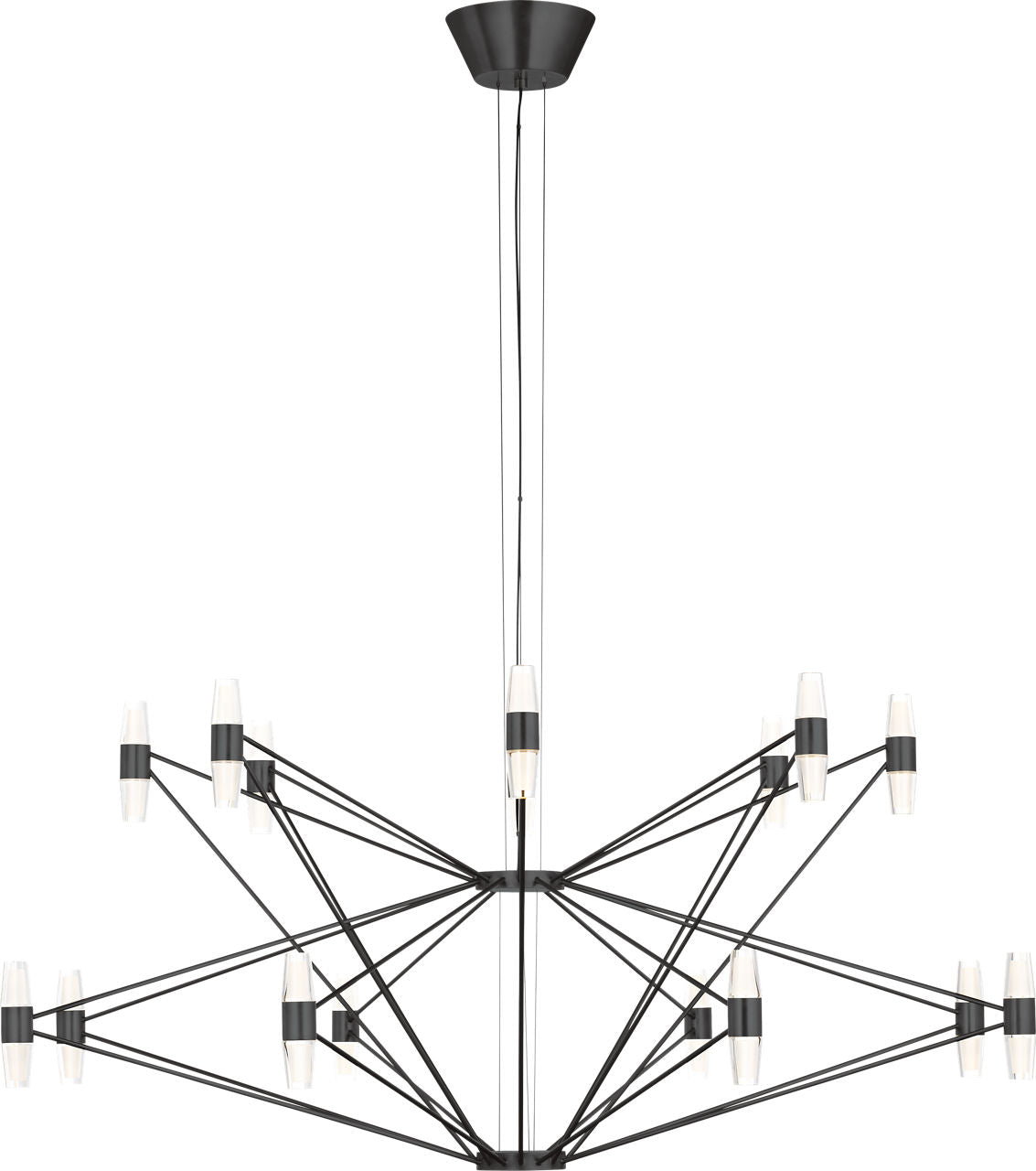 Lassell Two Tier X-Large Chandelier | Dark Bronze 2700K 120V