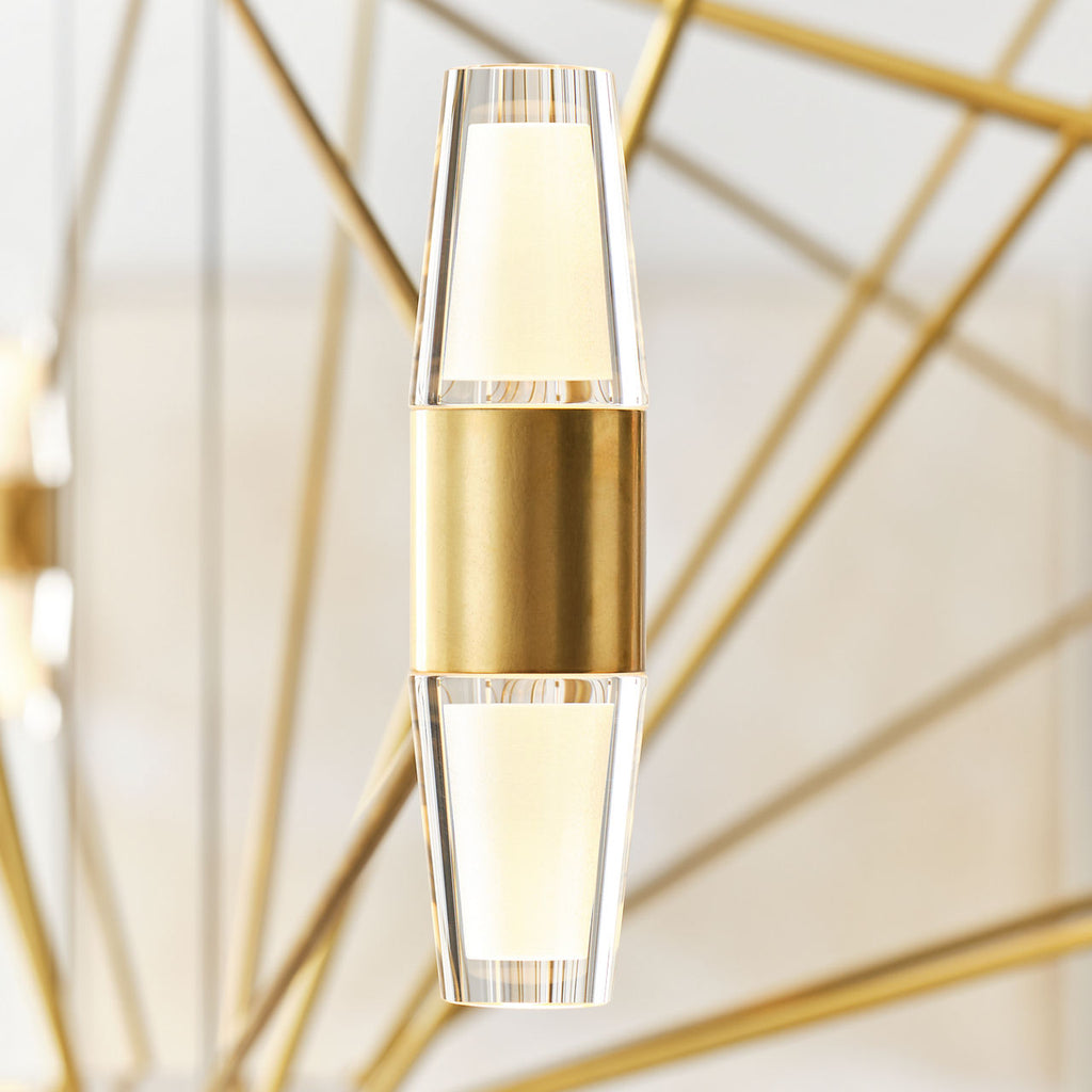 Lassell Two Tier X-Large Chandelier | Natural Brass 2700K 120V