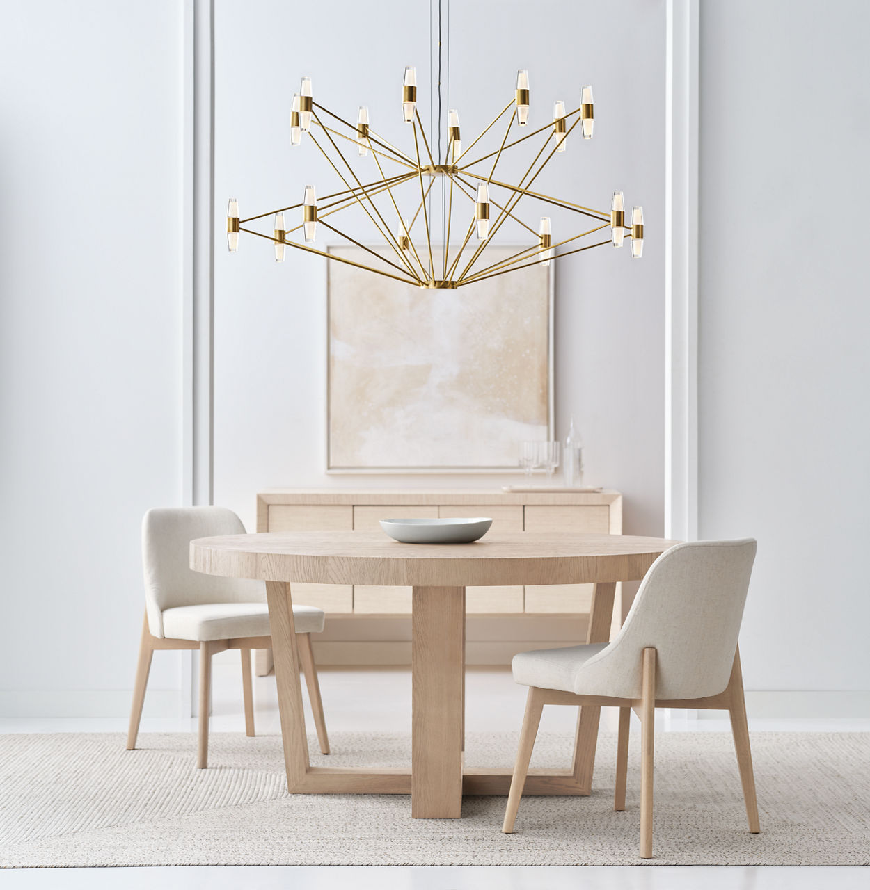 Lassell Two Tier X-Large Chandelier | Natural Brass 2700K 120V