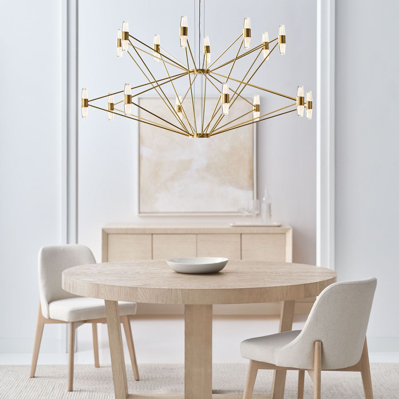 Lassell Two Tier X-Large Chandelier | Natural Brass 2700K 120V