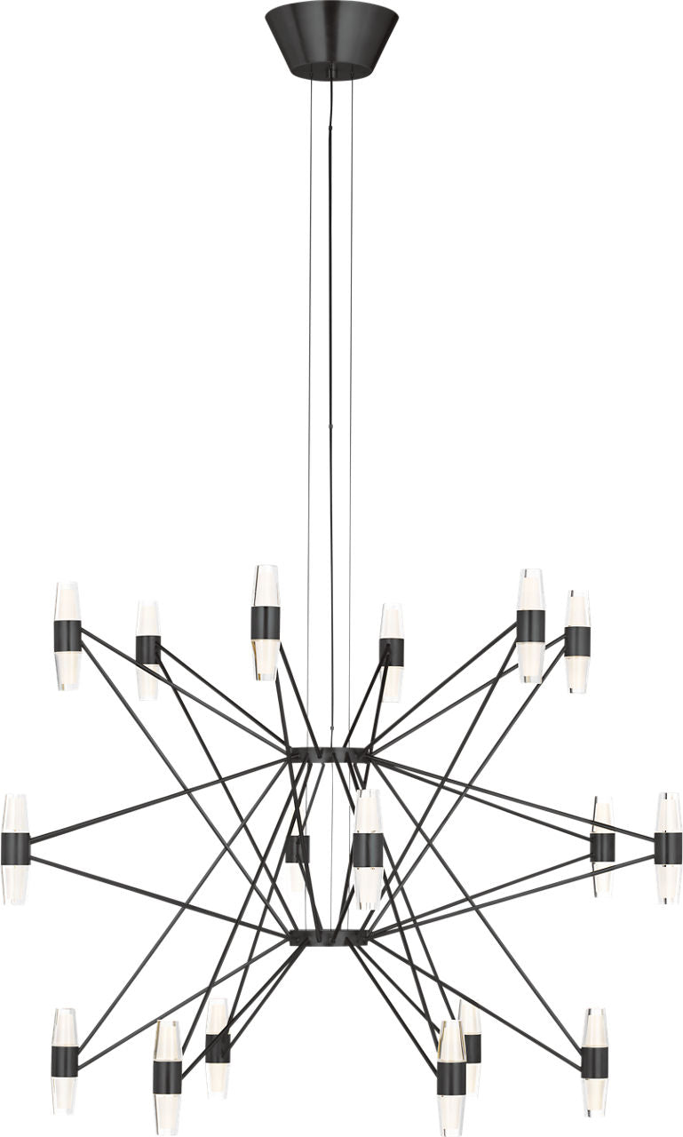 Lassell Three Tier X-Large Chandelier | Dark Bronze 2700K 120V