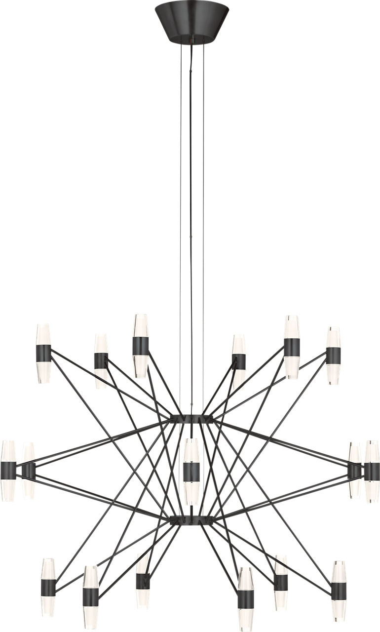 Lassell Three Tier X-Large Chandelier | Dark Bronze 2700K 120V