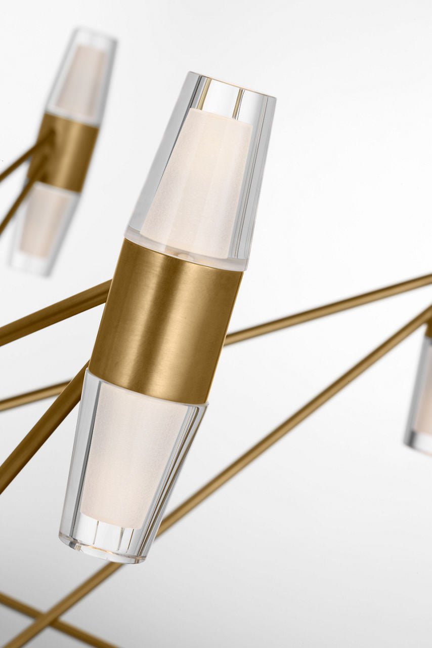 Lassell Three Tier X-Large Chandelier | Natural Brass 2700K 120V