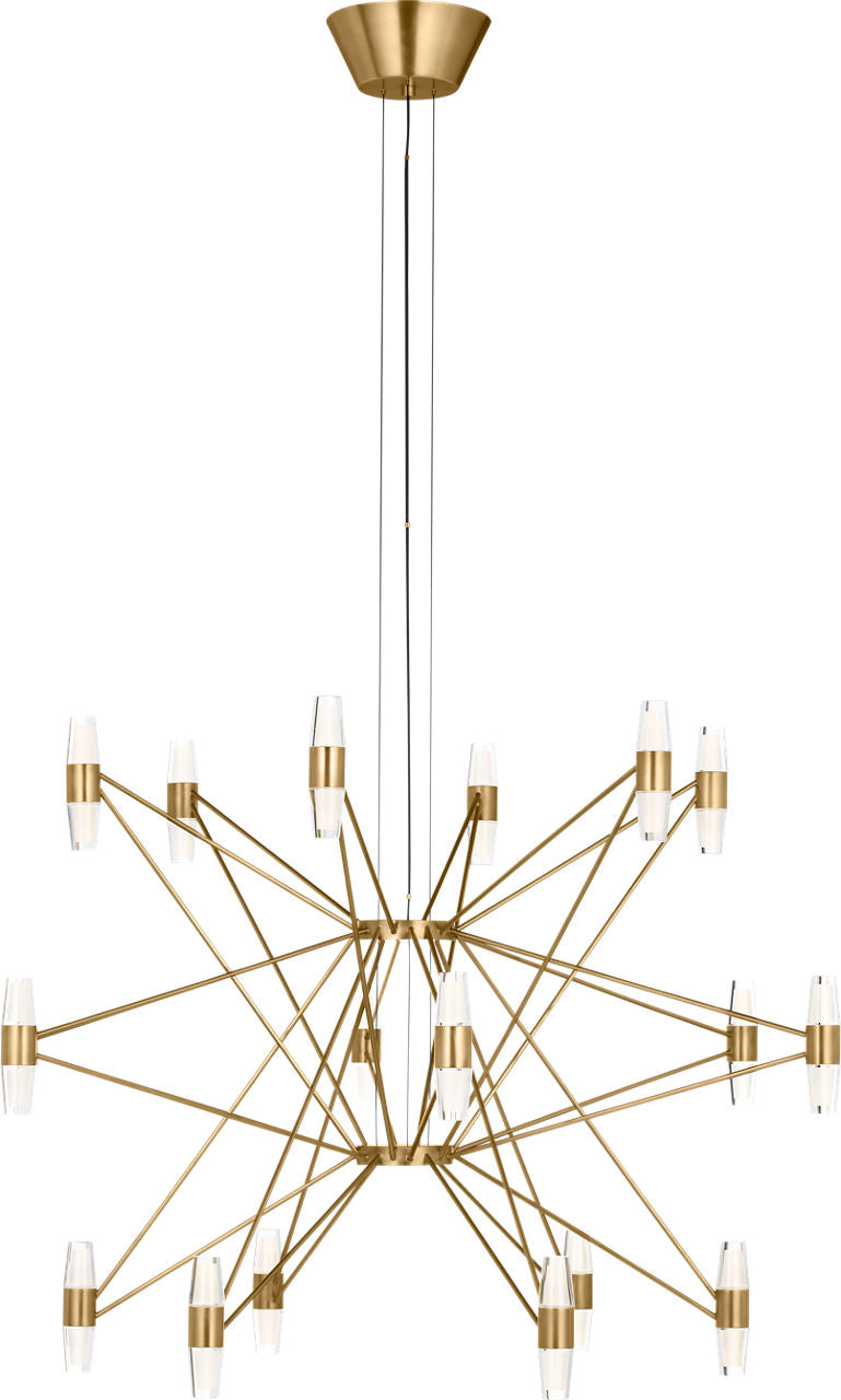 Lassell Three Tier X-Large Chandelier | Natural Brass 2700K 120V